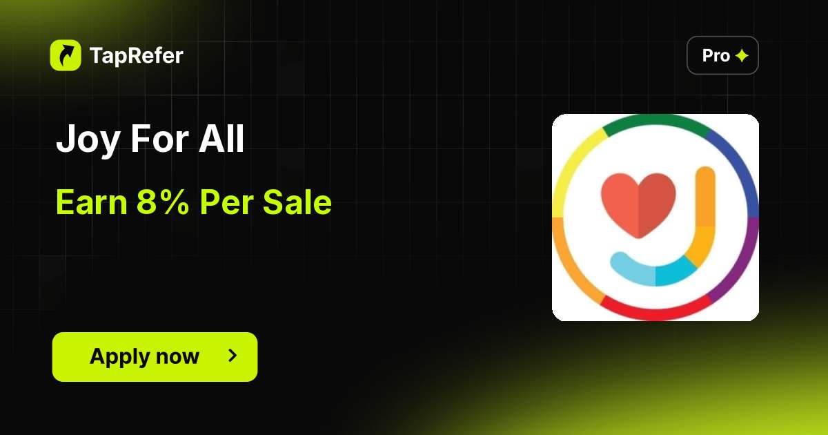 Joyta Joy For All Affiliate Program - 8% Per Sale - TapRefer
