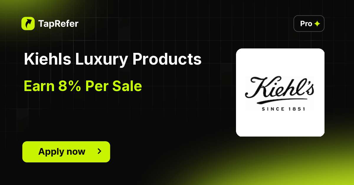 Kiehls Luxury Products Affiliate Program - 8% Per Sale - TapRefer