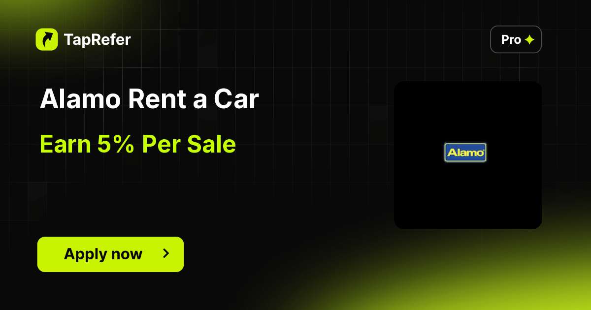Alamo Rent A Car Affiliate Program - 5% Per Sale - TapRefer