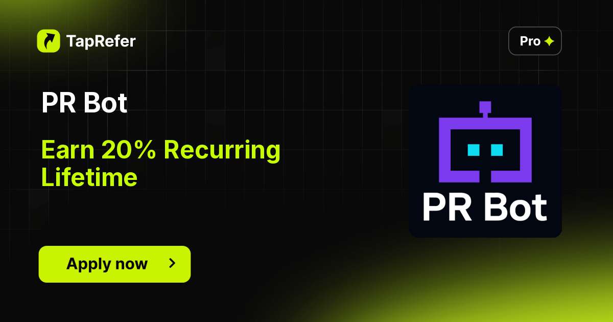 PR Bot Affiliate Program - 20% Recurring Lifetime - TapRefer